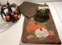 New! Table Runner Pumpkin Candle Holder & like new scented Potpourri Holder - Fall Holiday Decor in Chicago, Illinois