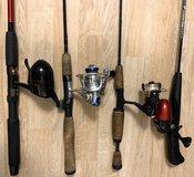 Fishing Rod & Reel Combo - 4ft 5" - 6ft 5" Rod w/ Spinning Reel - *$15 each* in Westmont, Illinois