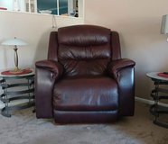 real Leather recliner with adjustable headrest and lumbar in Alamogordo, New Mexico
