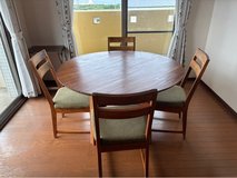 teak dinning table in Okinawa, Japan
