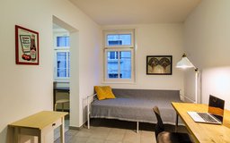 1-room apartment with internet, kitchen, dining area, shower/toilet, washing machine in Stuttgart, GE