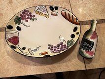 Vintage Clay Art Italian Platter & Bowl in Travis AFB, California