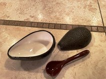 Ceramic Avocado Bowl with Lid & Spoon in Travis AFB, California