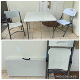 Folding table with 2 chairs in Okinawa, Japan
