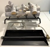 NOS - Dagan 8pc Gas Fireplace whi Aspen/Birch Log Set - 20" grate Kit #1 & 5 logs - *Never used* in Naperville, Illinois