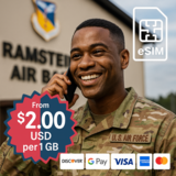 PCS. TDYs. Connected with eSIM. in Ramstein, Germany