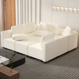 9 Pieces Sectional Couch Modular Sofa, U Shaped Reversible Chaise Velvet Sofa Couch with Cushion... in Los Angeles, California