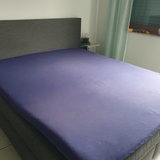 Boxspringbett Stoff Grau in Stuttgart, GE
