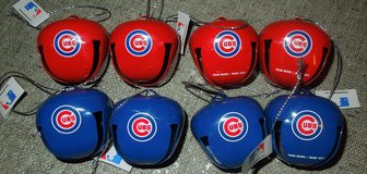 Chicago Cubs Jingle Bell Ornaments w/MLBP tags set of 8-4 red 4 blue in Aurora, Illinois