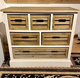 Small white and wood dresser in Ramstein, Germany