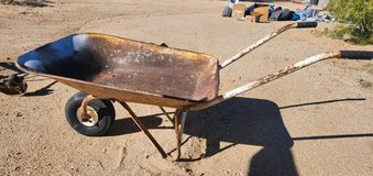 Vintage Metal Wheelbarrow in Yucca Valley, California