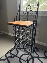 wine rack with wood top in St. Charles, Illinois