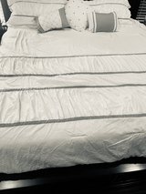 White/Gray King size Bedding Set in Clarksville, Tennessee
