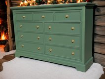 Large Bedroom Dresser 9 Drawers Solid Wood 64x19x42 New in Houston, Texas