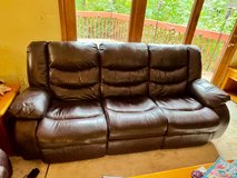 (2) Electric Leather Recliners + (1) Three-Seater Sofa in Plainfield, Illinois