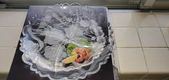 Glass Sectional Platter 14” in Okinawa, Japan