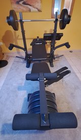 Multifunctional dumbbell station with cable pulley, weights - like new! in Spangdahlem, Germany