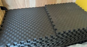 Black Foam Fitness Puzzle Mats in Okinawa, Japan