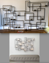 Crate & Barrel Circuit Large Metal Wall Candle Holder 4ft x 33"H Wall Art in Chicago, Illinois
