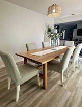 IKEA Solid Oak MÖCKELBY 92.5" Table & 6 Chairs BERGMUND | Washable Covers! in Camp Pendleton, California