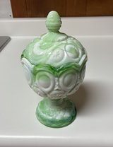 Uranium/Milk glass candy dish in Byron, Georgia