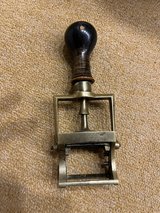 antique German brass stamp in Ramstein, Germany