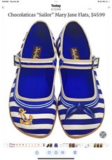 Hot Chocolate Design, Chocolaticas “Sailor” Mary Jane Flats in Chicago, Illinois