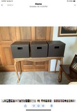 Vintage Crate&Barrel faux leather hanging file boxes in Chicago, Illinois
