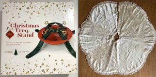 NOS! Christmas Tree Stand - up to 7' Tall -OR- Like new Tree Skirt **$10 EACH** in Bolingbrook, Illinois