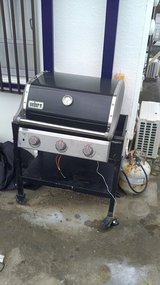 gas grill / 1 propane  tanks / cover/ brush ext burners are stainless steel  ( 250 firm in Okinawa, Japan