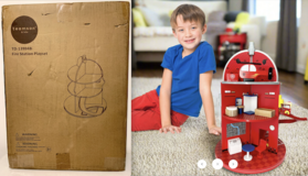 New! Teamson Kids 3 Story Fire Station Playset - Furnished wood Firehouse in Orland Park, Illinois