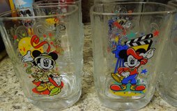 Walt Disney World Celebration Glasses McDonalds 2000 Mickey Mouse Set of 8 in Aurora, Illinois