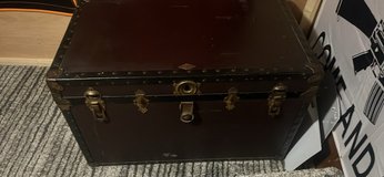 Old leather chest in Moody AFB, Georgia