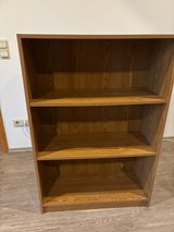 Wooden 3-Tier Bookshelf / Storage Shelf – Sturdy, Classic Wood Finish in Ramstein, Germany