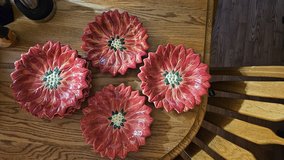 8 Poinsettia shaped Plates in Aurora, Illinois