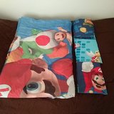 Super Mario Kids 4-Piece Reversible Twin Comforter Sheet and Pillow Case Set in Bolingbrook, Illinois