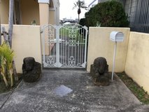 TWO Large Good Luck cement Elephants in Okinawa, Japan