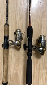 Spin Fishing Rod / Reel Combo - Shakespeare -OR- South Bend Pole - Shimano reels *$25ea* in New Lenox, Illinois