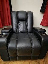 Black Leather Theater Furniture in Cherry Point, North Carolina