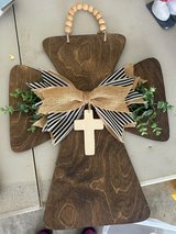 Wooden cross doorhanger in Warner Robins, Georgia