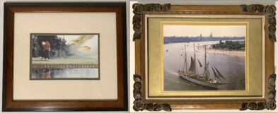 Framed Wall Art - Dale Cooper Golf watercolor -OR- Sailboat picture **$10 Each** in New Lenox, Illinois