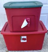 Set of 2 red Storage Bins / Totes w/lids - 30 & 20 Gallon - *$10 Takes 1 or BOTH* in Joliet, Illinois