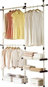 PRINCE Clothes Rail, Double Wardrobe with 2 Shelves and Storage in Stuttgart, GE