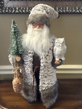 “Gathering Woodsman” 18” Santa Figurine in Faux Fur in Oswego, Illinois