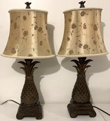 Set of 2 Pineapple Base Table Lamps - *EUC* - *$20 takes BOTH* in Joliet, Illinois