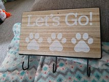 Wood sign with hooks for your dogs  leashes in Alamogordo, New Mexico