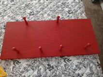 Nice red painted hooks on wood board ?? in Alamogordo, New Mexico