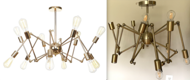 Swing Arm Chandelier - Contemporary Industrial Style Spider Pendant Ceiling 12 light Fixture in New Lenox, Illinois