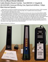 Arris SurfBoard Model SBG8300 Modem and Router Combo in Camp Lejeune, North Carolina