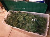 7.5 foot pre-lit Christmas tree with storage box in Naperville, Illinois